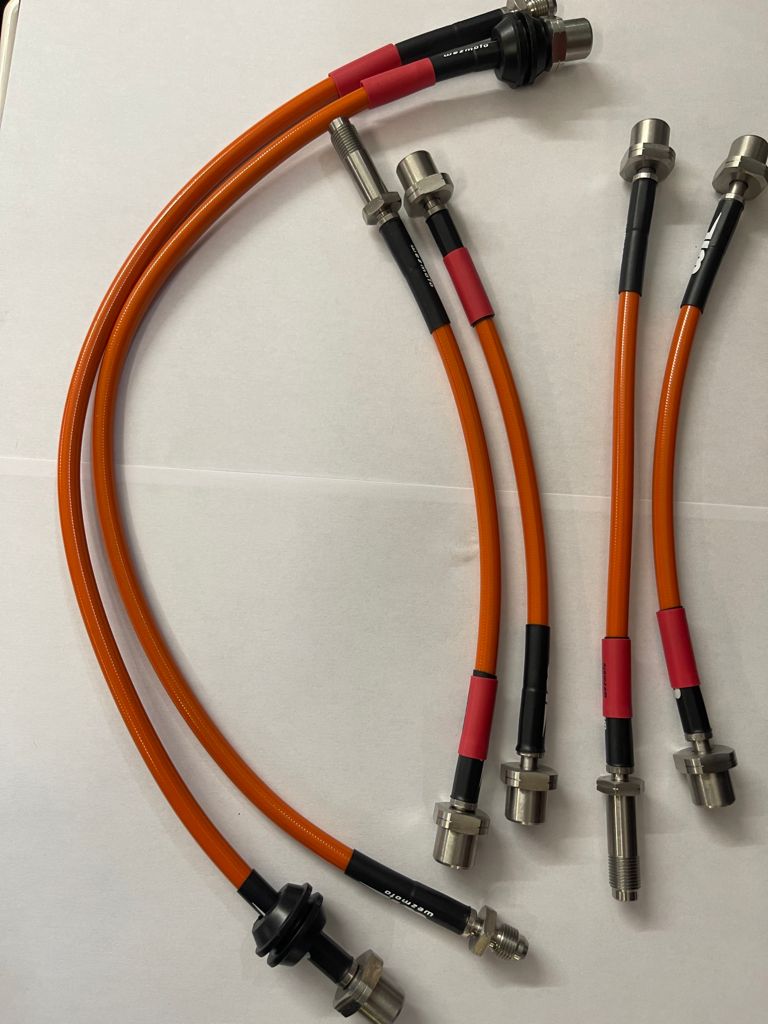 Stainless Steel Braided Brake Line Kit 116 Trophy